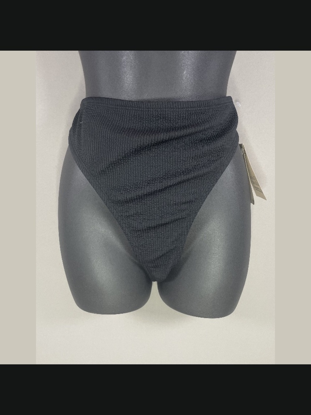 NEW Nike Swim Bottoms Womens Large black bikini high waist cheeky beach pool